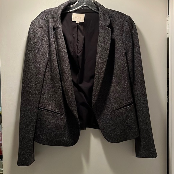 LOFT Blazer size 6 in heathered black - Picture 1 of 5